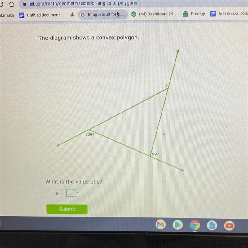 The diagram shows a convex polygon what is the value of s please help me-example-1