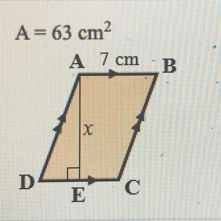 Find the value of x,given the area of the quadrilateral-example-1