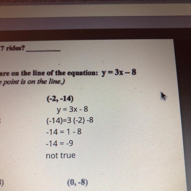 Is this correct? Checking if a point is in a line-example-1