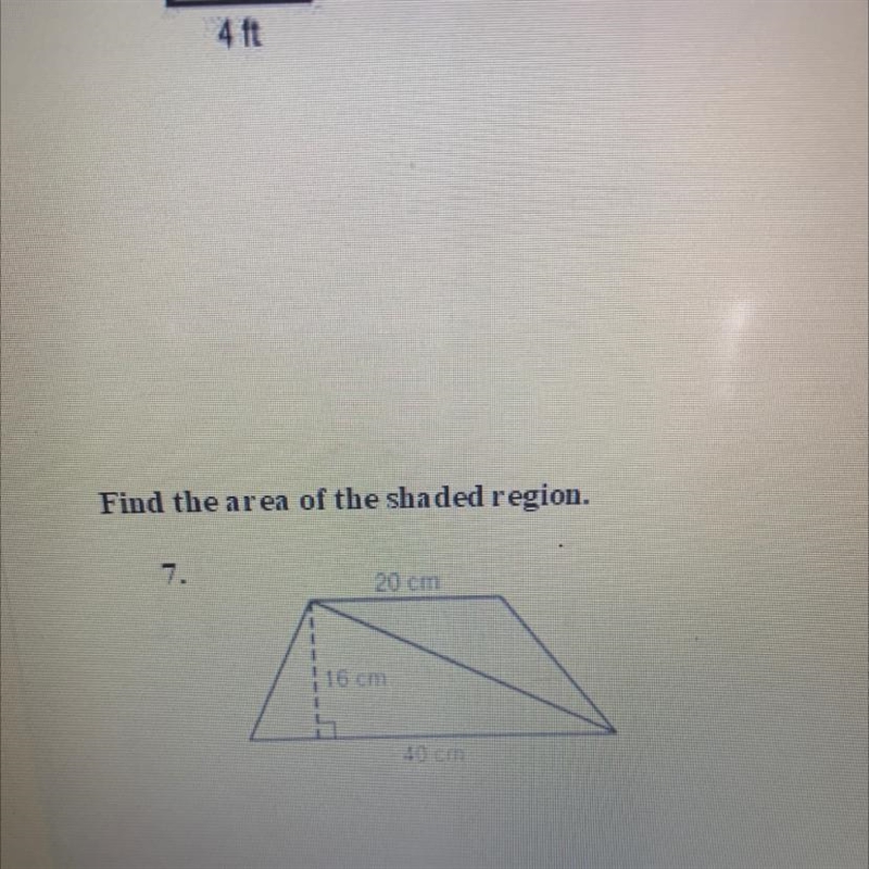 Find the area of the shaded region-example-1