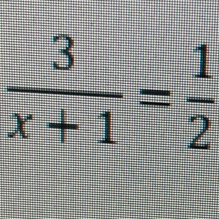 Solve the proportion 3/x+1 = 1+2-example-1