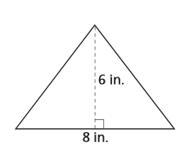 What is the area, in square inches, of the triangle? A =1/2bh-example-1