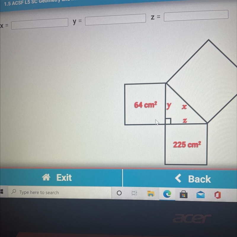 I have to calculate the lengths of all the triangles sides using pythagoras theorem-example-1