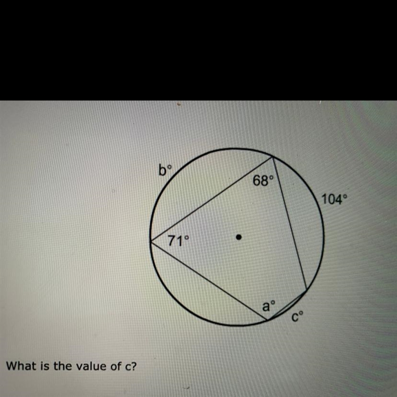 What is the value of c? A. 68 B. 71 C. 38 D. 34-example-1