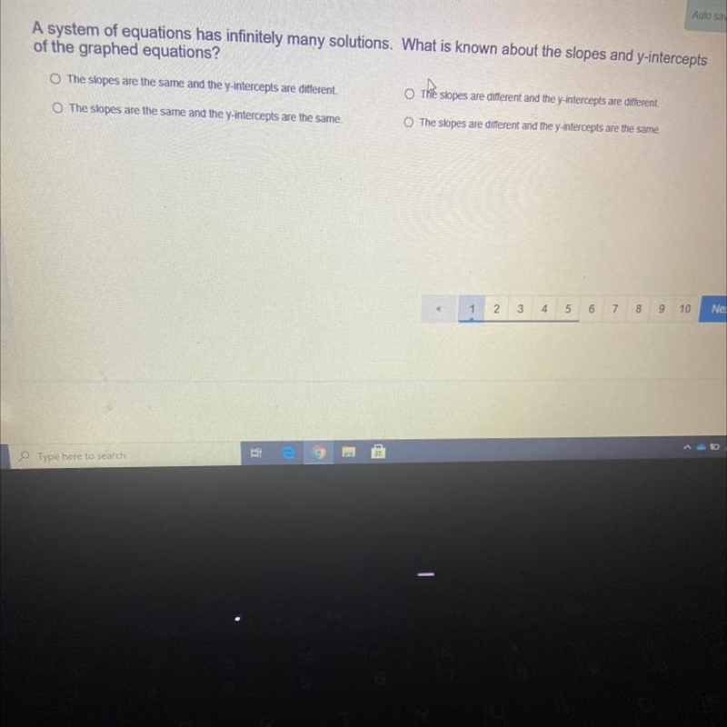 A system of equations has infinitely many solutions. of the graphed equations?-example-1