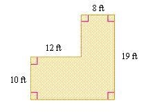 The L-shaped room shown is to be carpeted with carpet that costs $3.89 per square-example-1