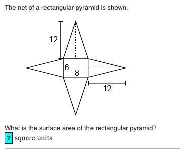 What is the surface area of the rectangular pyramid? THIS IS WORTH 50 SO PLSSS-example-1