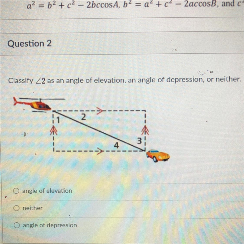 Angle of elevation neither angle of depression?-example-1