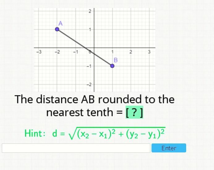 The distance Ab round to the nearest tenth?-example-1