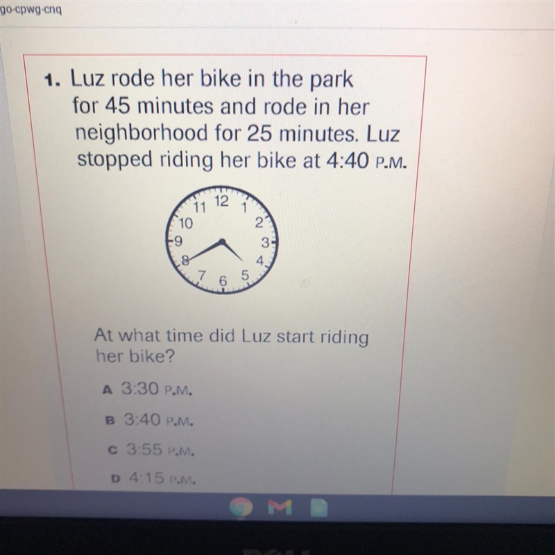 S Meet - fgo-cpwg-cnq 1. Luz rode her bike in the park for 45 minutes and rode in-example-1