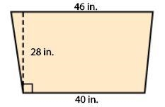 The area for the trapezoid is__in2.-example-1