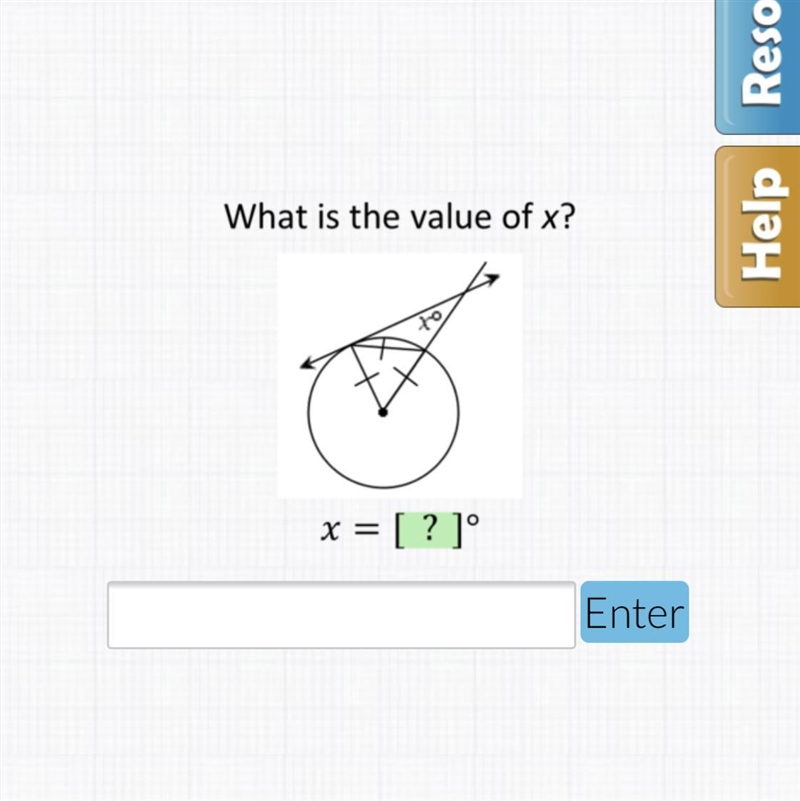 What is the value of x? x= [?]-example-1