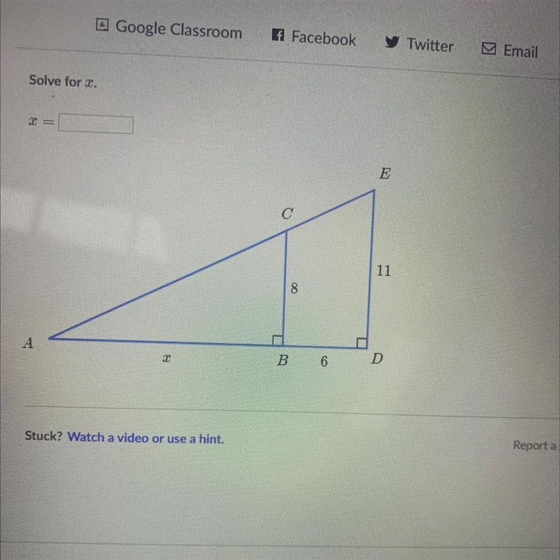 Solve for x , look at image above-example-1