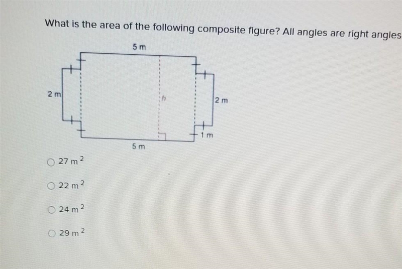 What is the area of the following composite figure? All angles are right angles. ​-example-1