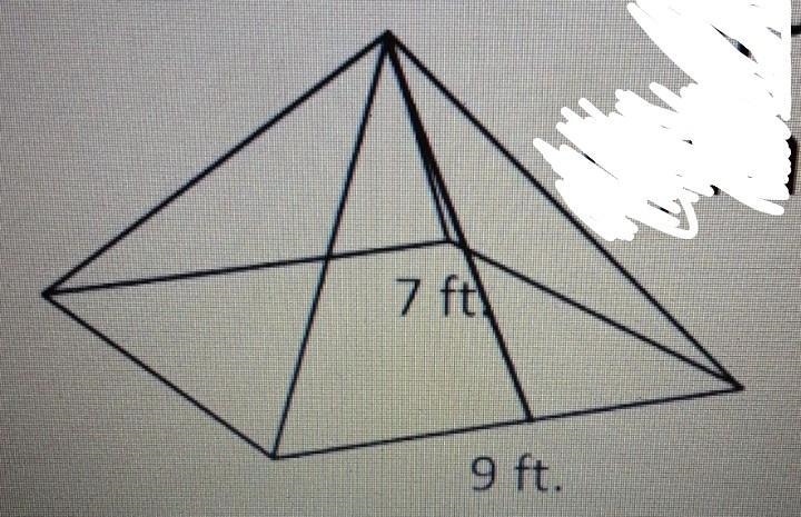 Find the surface area of the square pyramid:​-example-1