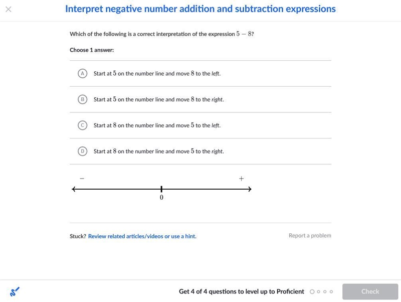 Which of the following is a correct interpretation of the expression 5−8-example-1