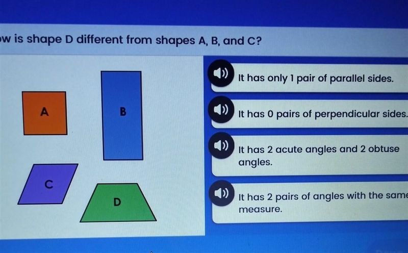 What is different of the four shapes?​-example-1