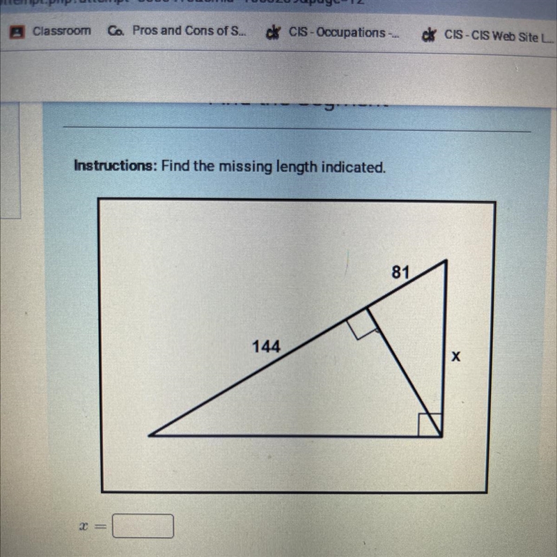 Find the missing length indicated Please help, no links-example-1