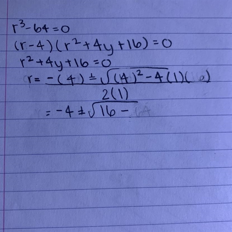 P^3 - 64 = 0 Please help if you get it right I’ll do whatever you want I did this-example-1