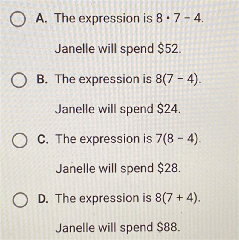 Janelle offers to pay for 7 of her friends to go to a movie, but 4 of them don’t want-example-1