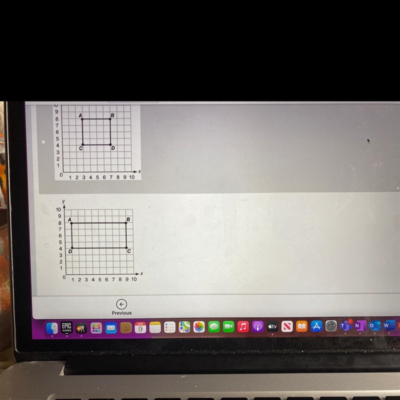 Which rectangle represents dilation by a scale factor of 2 from the rectangle's center-example-1