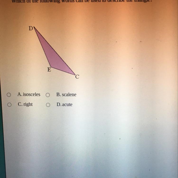 Which of the following words can be used to describe the triangle?-example-1