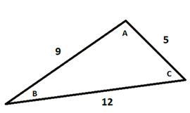 Use the Law of Cosines to find the measure of ∠A. Round to the nearest degree. a = 12, b-example-1