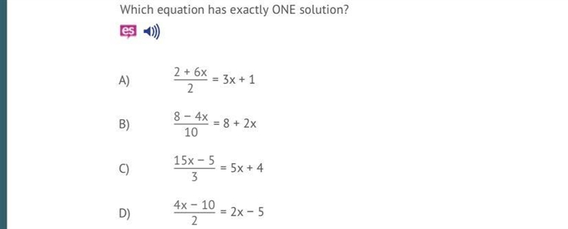 Which equation has exactly one solution?-example-1