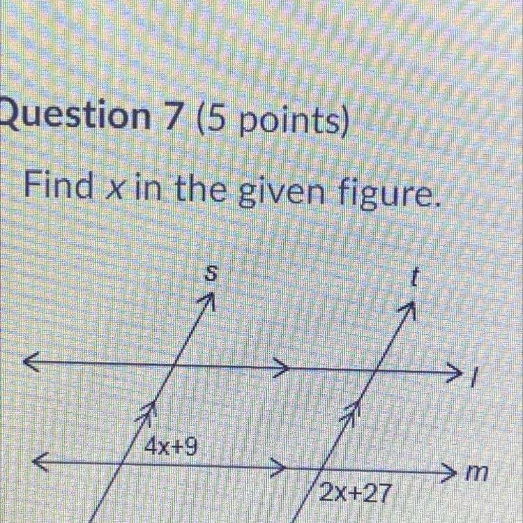 Find x in the given figure-example-1