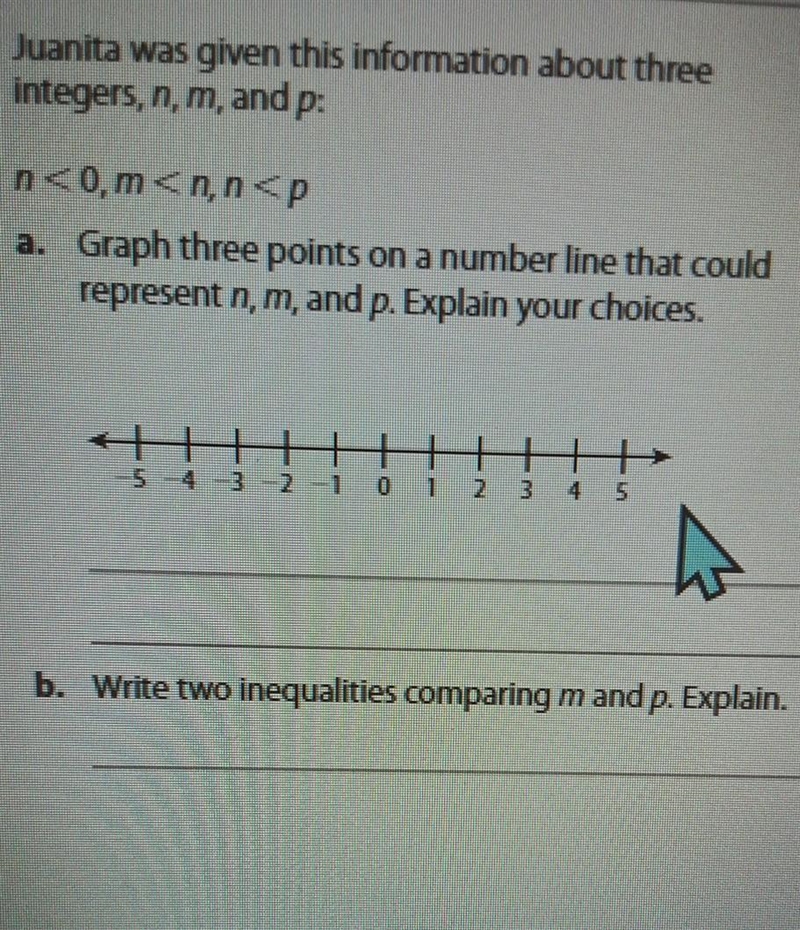 Juantia was given this information about three intigerts, n, m, and p: Graph three-example-1