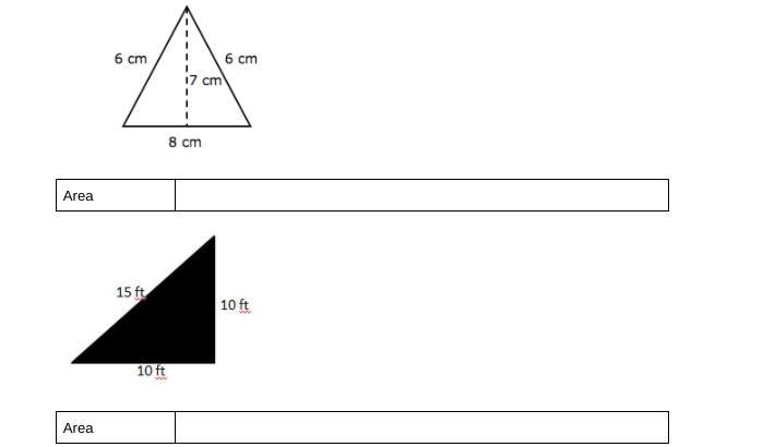 Area of traingle and rectangle More coming!!-example-1