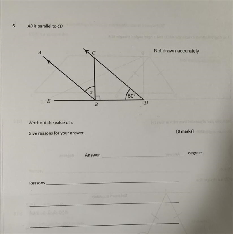 Value of x Give reasons-example-1