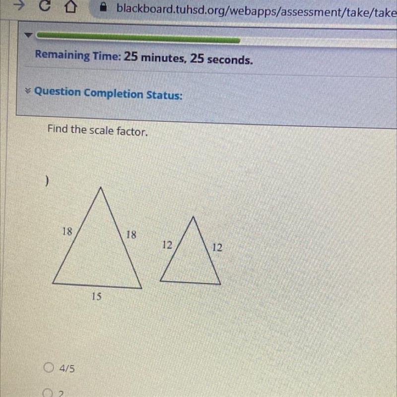 Find the missing length indicated. 18 ? 4 8 A) 21 C) 9 B) 3 D) 25-example-1