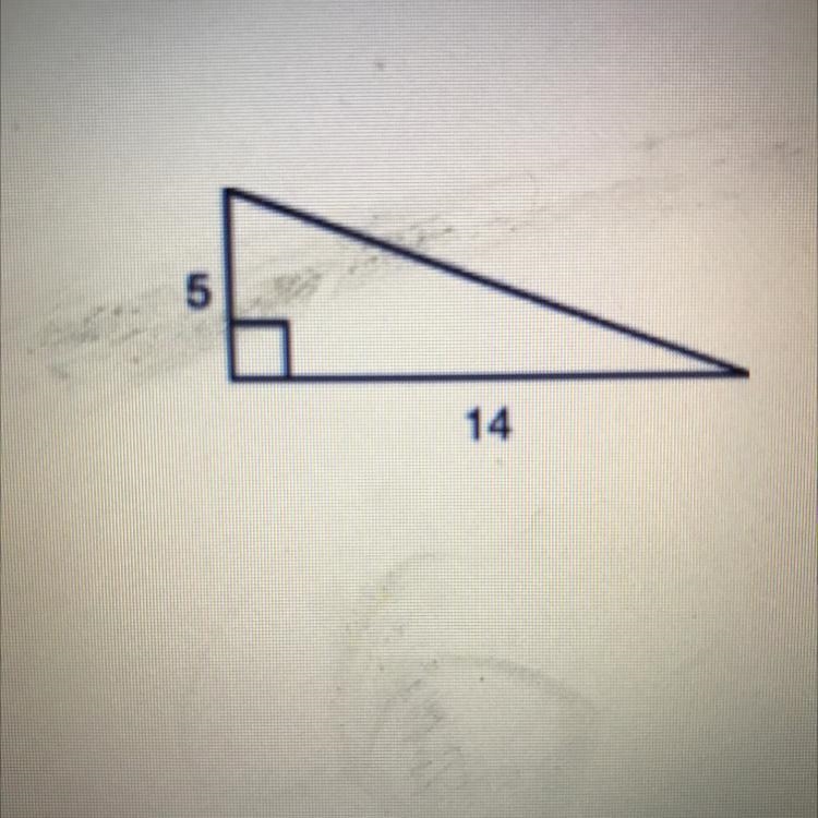 QUICK!!!! ITS DUE IN 5 MINUTES What is the length of the hypotenuse on the following-example-1