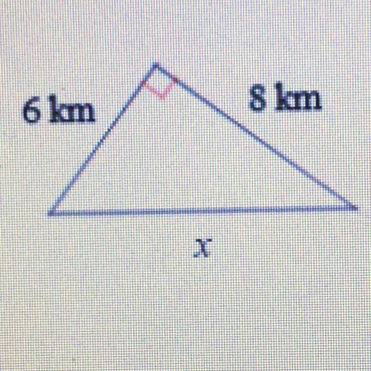 Find the missing side of each triangle-example-1