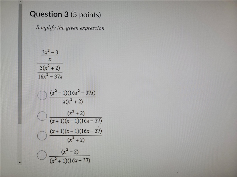 ALGEBRA 2 SIMPLIFY THE EXPRESSION-example-1