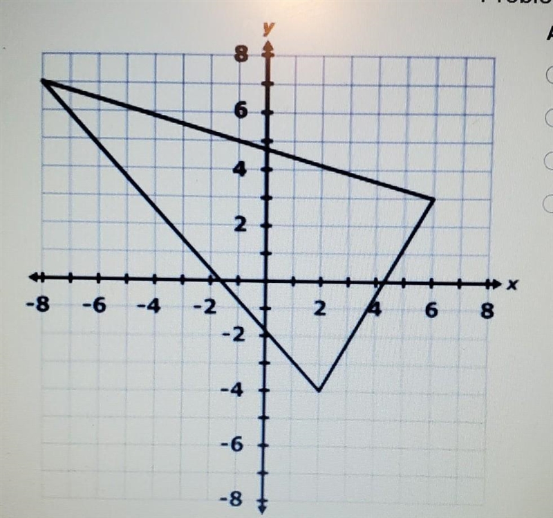 A triangle is shown on the coordinate plane below. a. 31.0 units b. 34.0 c. 37.5 units-example-1