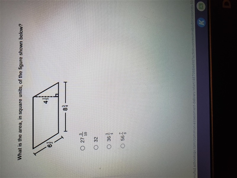 What is the area in square units of the figure shown below??help asap!don't share-example-1