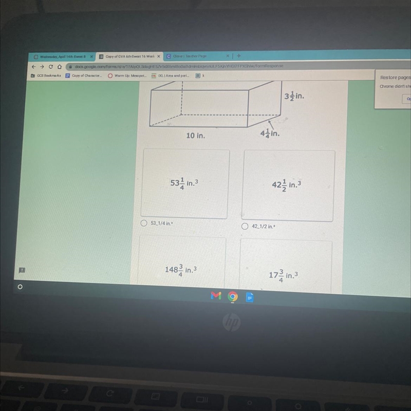 Can someone please give me the answer for brilliant What is the volume of the right-example-1