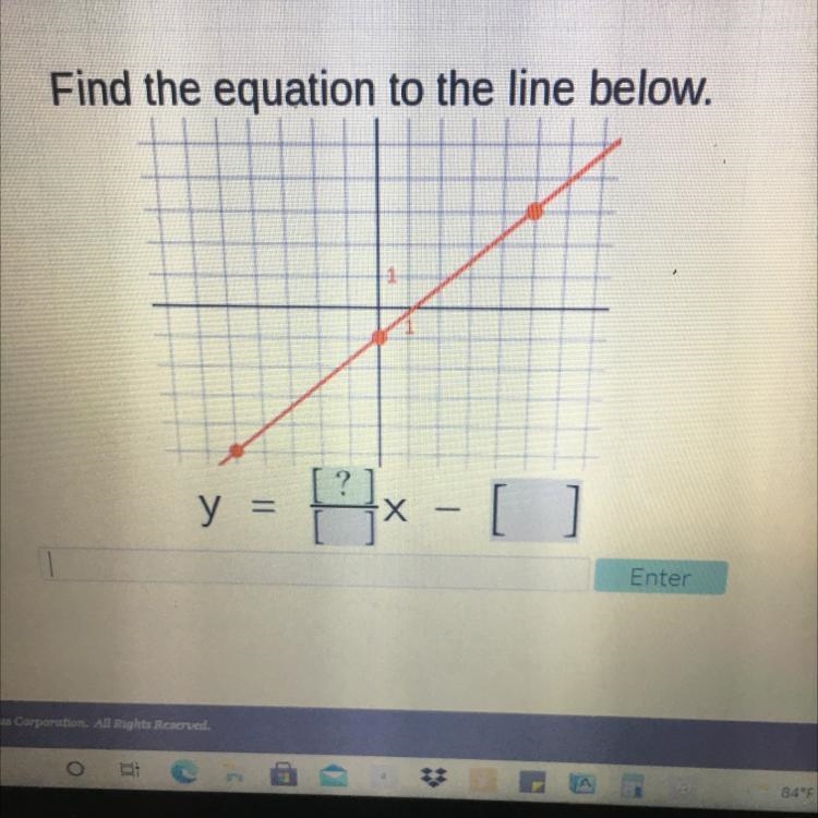 Please help Find the equation to the line below. w y = 12x-[-example-1