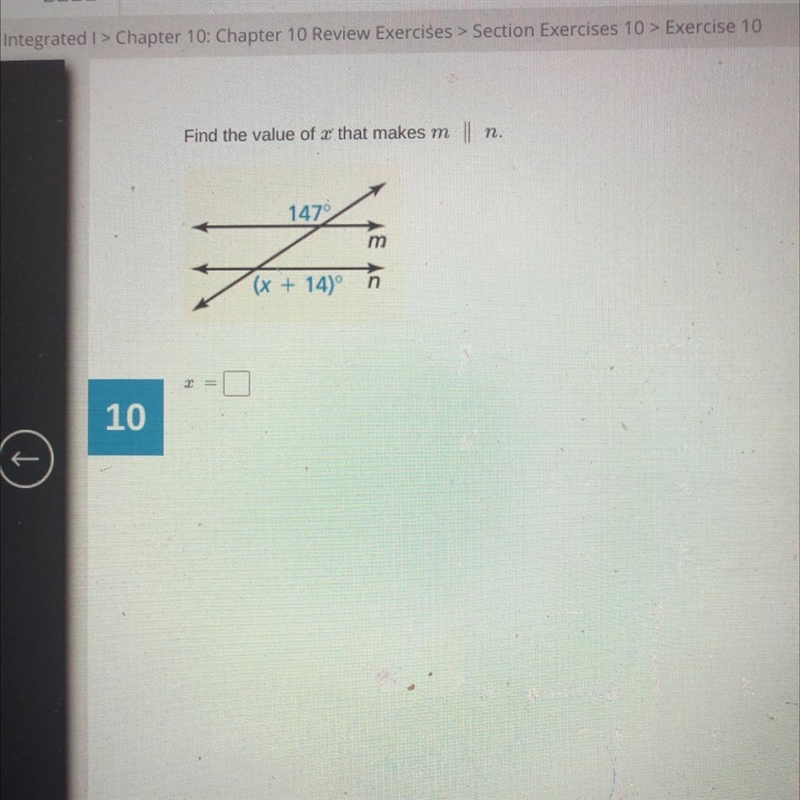 Find the value of x that makes m || n-example-1