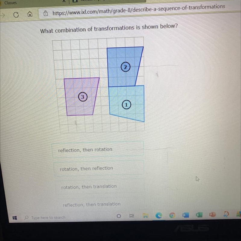 ANSWER ASAP DONT SEND A FILE. WHAT IS the TRANSFORMATION?-example-1