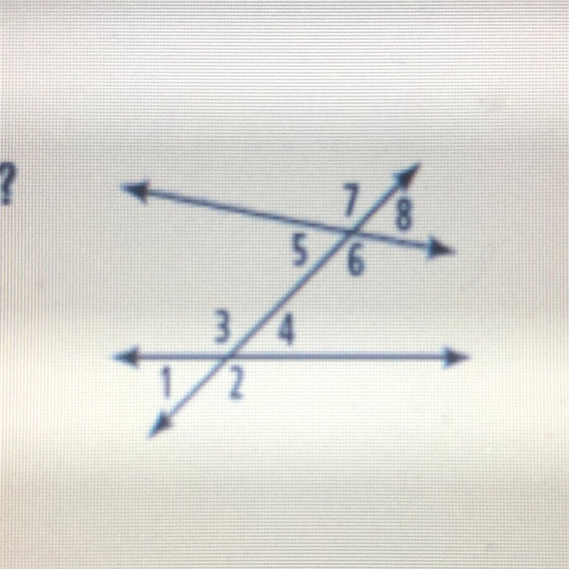 In the figure above, are <3 and <7 alternate interior angles, same-side interior-example-1