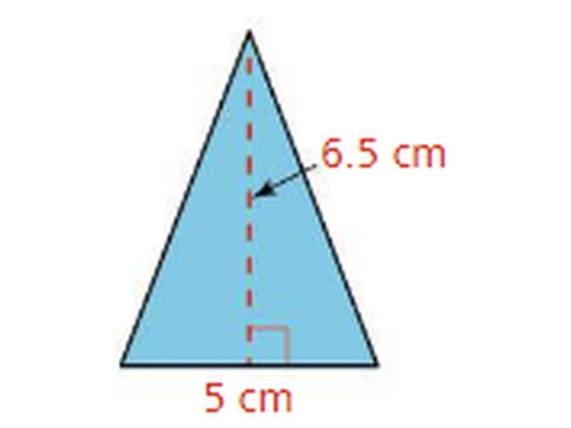 Find the area of the triangle in the picture.-example-1