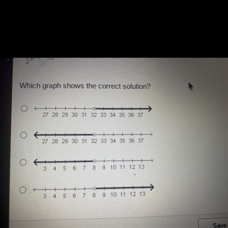 Solve the following inequality. - 202-16 Which graph shows the correct solution?-example-1