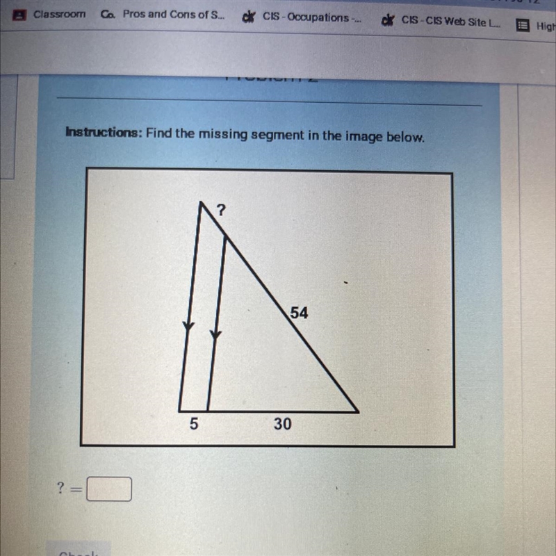 Instructions: Find the missing segment in the image below. Help please-example-1