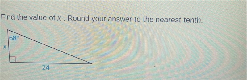 Find the value of x. Round your answer to the nearest tenth.-example-1