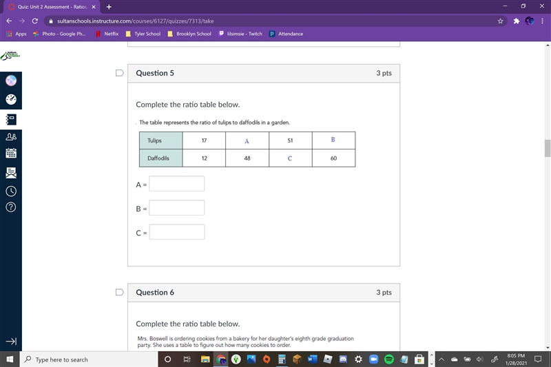 Complete the ratio table below-example-1