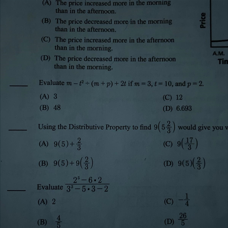 Evaluate m-+ (m + p) + 2t if m= 3,1 = 10, and p = 2. (A) 3 (B) 48 (C) 12 (D) 6.693-example-1