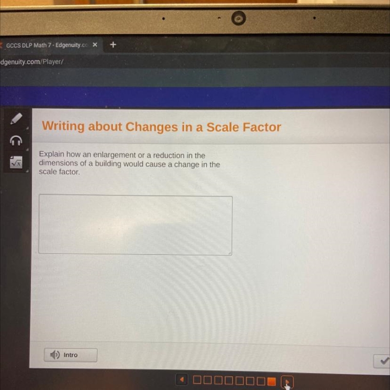 Writing about Changes in a Scale Factor Explain how an enlargement or a reduction-example-1